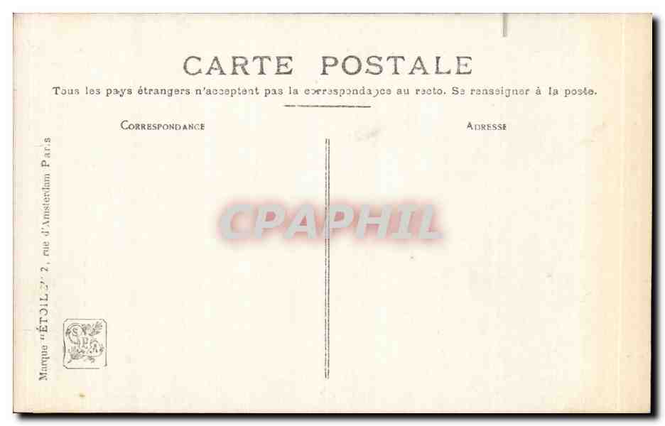 CPA Fantaisie Salon 1910 Gueldry L'estacade Militaria — Verso