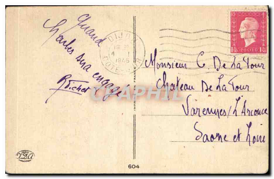CPA Fantaisie Toi Jim tu reviens de Paris Militari — Rückseite