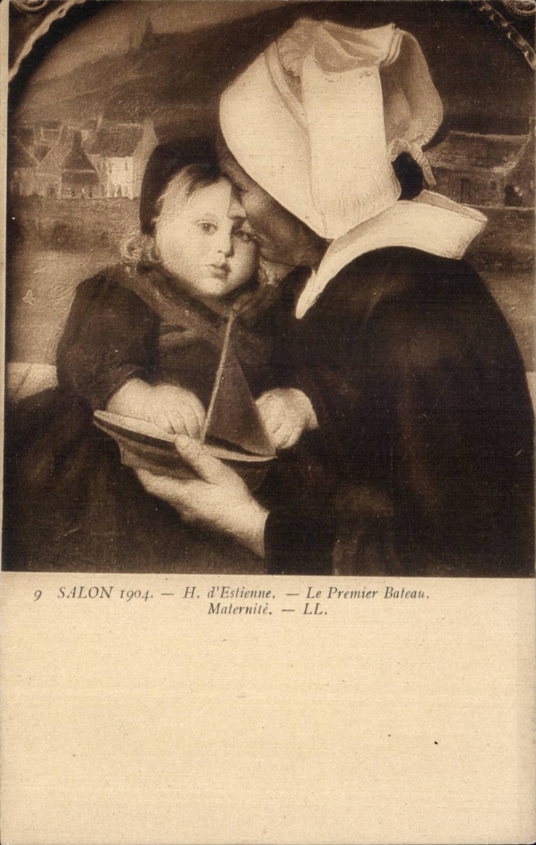 Maternité — Le Premier Bateau — H. d'Estienne — Salon 1904 — LL.