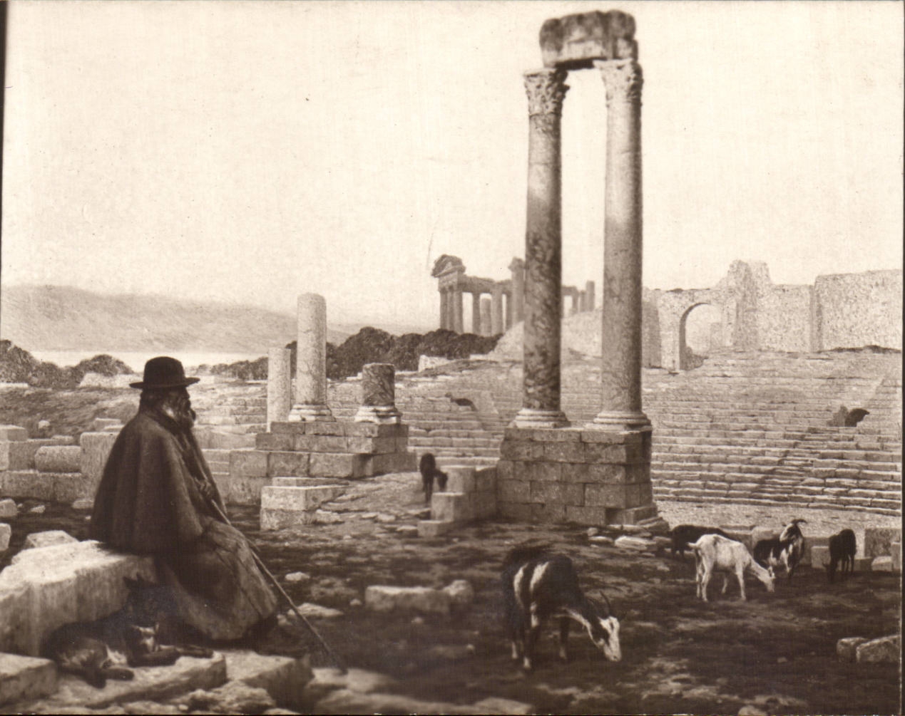 CPA Fantaisie Salon 1913 Dans les ruines d'un theatre antique de Joncieres