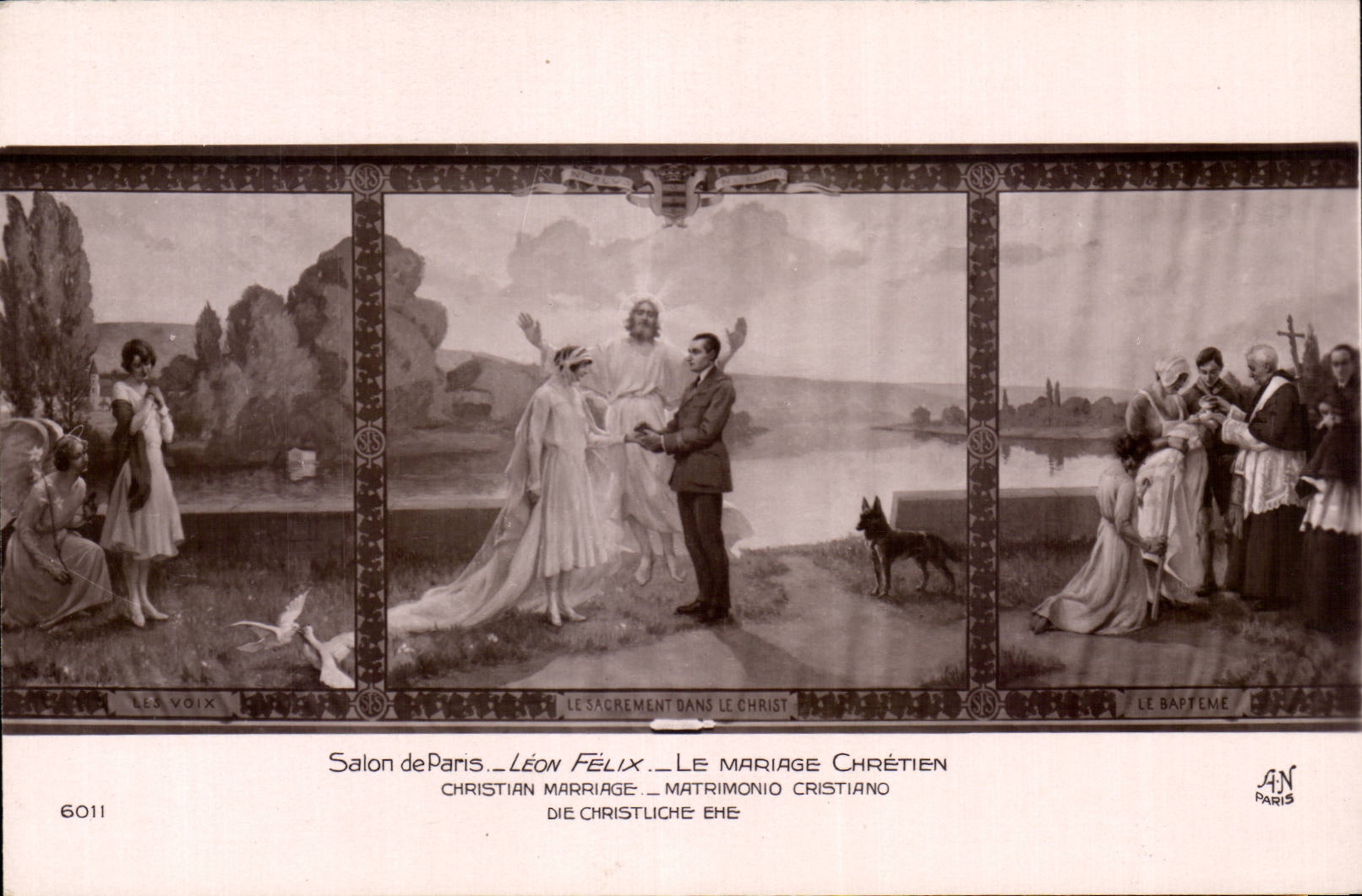 Le Mariage Chrétien — Le Sacrement dans le Christ — Le Baptême — Salon de Paris — Léon Félix — N° 6011