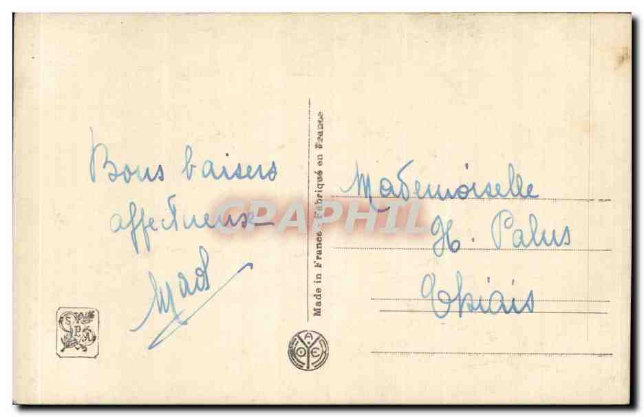 CPA Fantaisie Paris Salon Mme Hortense Richard Vivette Arlesienne Folklore — Verso