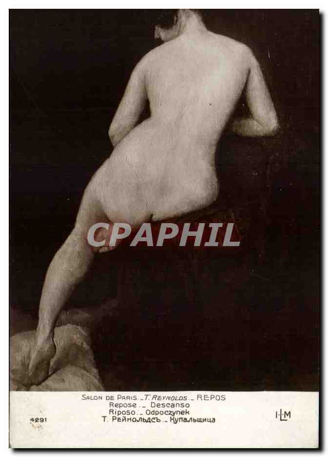 CPA Fantaisie Salon de Paris Reynolds Repos Femme nue