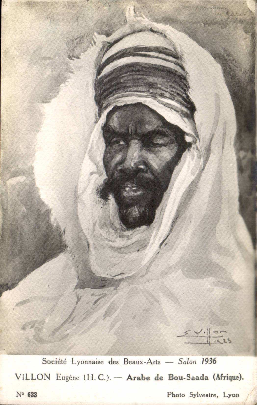 Arabe de Bou-Saada (Afrique) — Société Lyonnaise des Beaux-Arts — Salon 1936 — Eugène Villon, Lyon