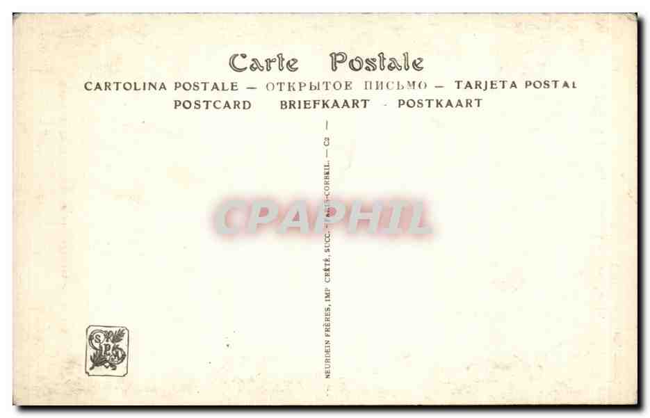 CPA Fantaisie Felix Le houter au jardin Salon de 1920 — Verso