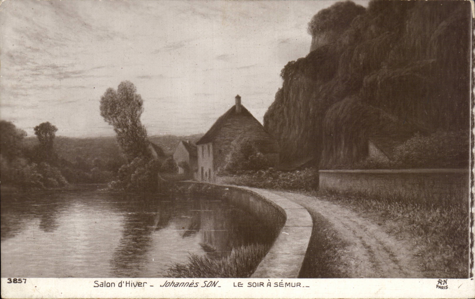 CPA Fantaisie Salon d'hiver Johannes Son Le soir a Semur