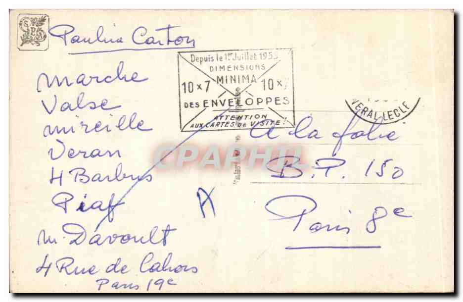 CPA Fantaisie Salon de Paris Kowalsky Repos Chevre Goat — Rückseite