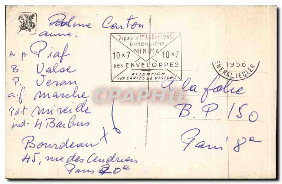 CPA Fantaisie Salon de Paris Rieder Le soir du retour — Verso