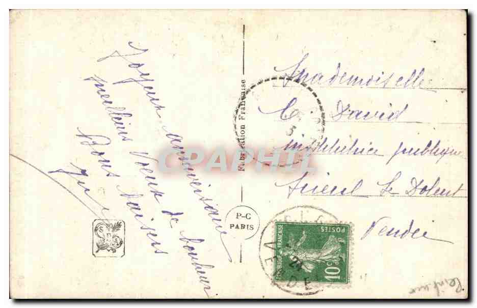 CPA Fantaisie Salon J Cottenet Le joli papillon Butterfly — Verso
