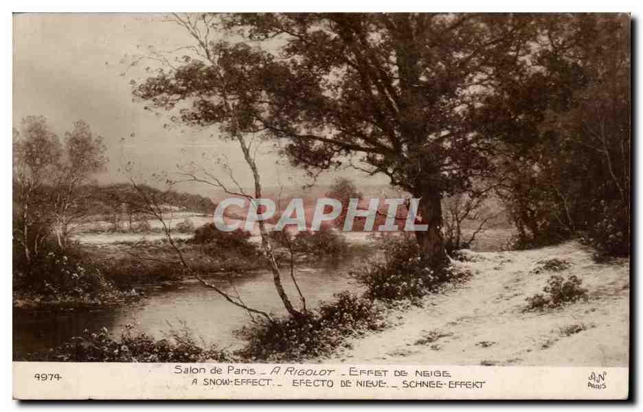 CPA Fantaisie Salon de Paris Rigolot Effet de neige