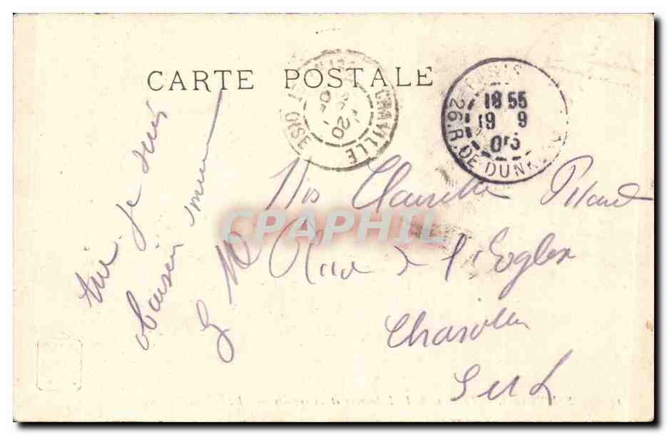 CPA Fantaisie Salon 1905 Paupion Le laboureur et ses enfants — Verso