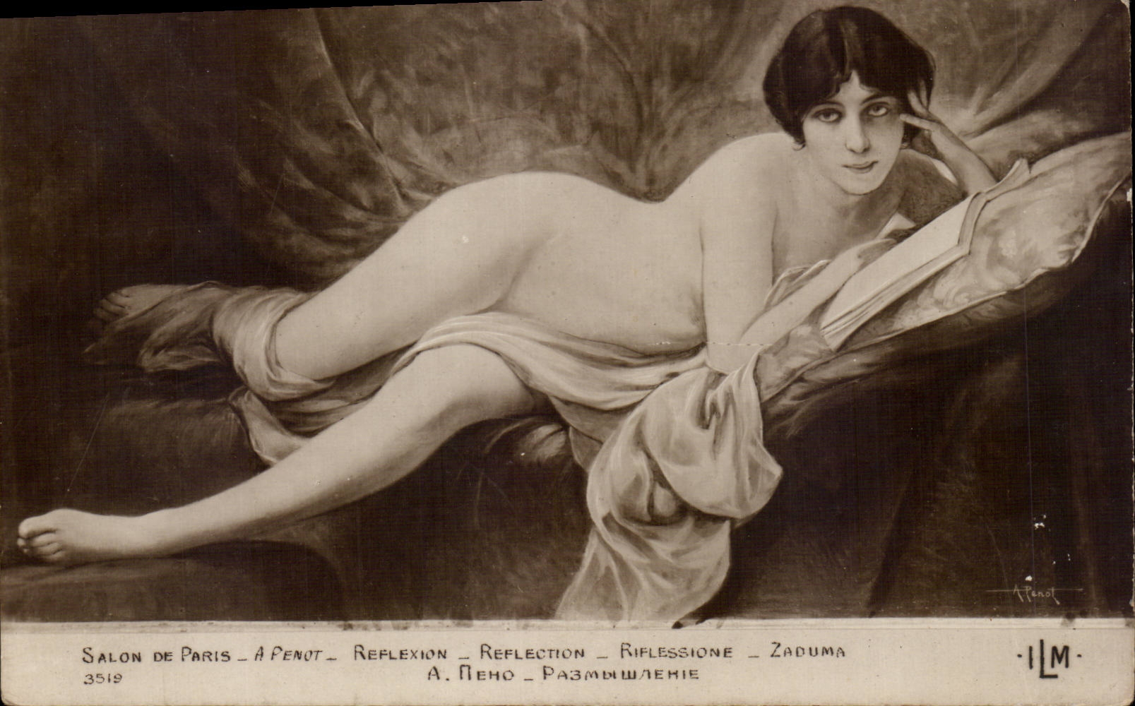 Nue allongée sur un divan — Salon de Paris — A. Penot — n° 3518