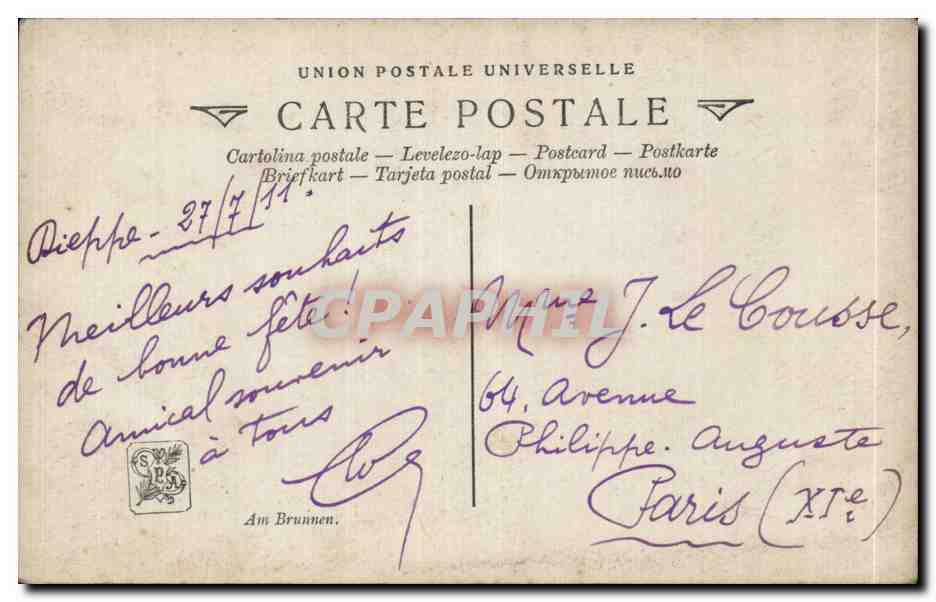 CPA Fantaisie Salon de Paris 1909 L'heure de la soupe ane Donkey Mule — Verso