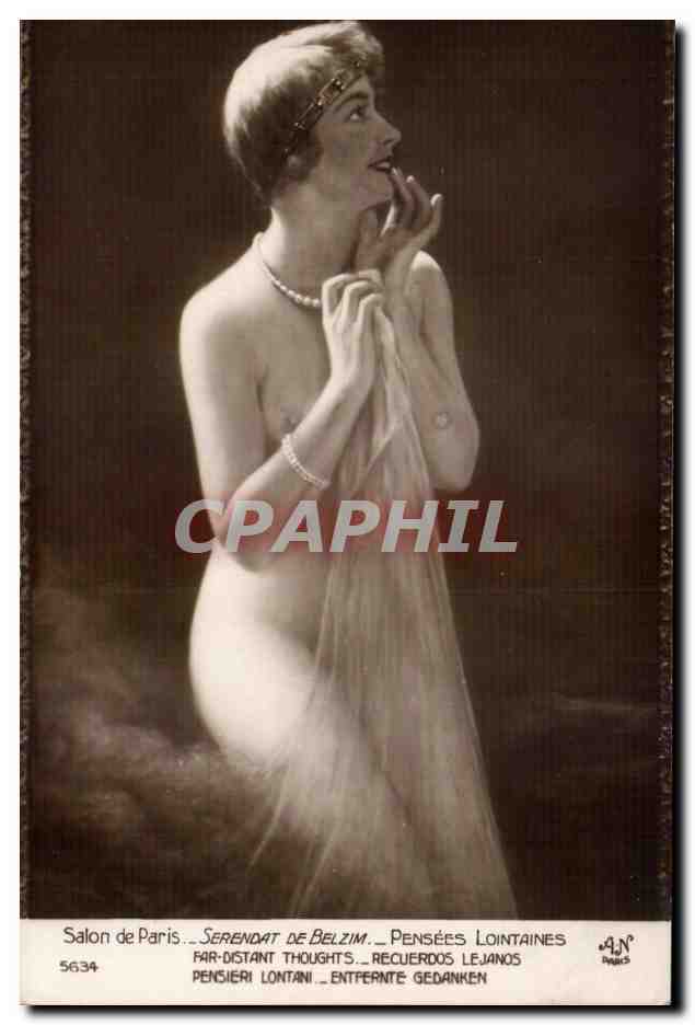 Femme nue drapée — Salon de Paris — éditeur A.N. Paris, n° 5634