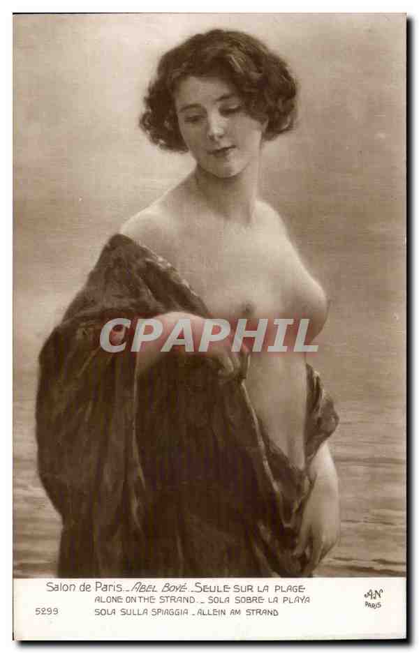 Naked Woman on the Beach — Work of Abel Boyé — Paris Salon, n° 5299