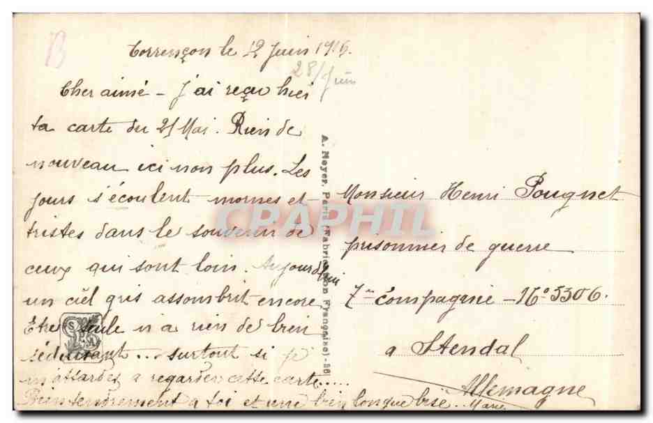 CPA Fantaisie Salon 1914 Matignon Nocturne  — Verso
