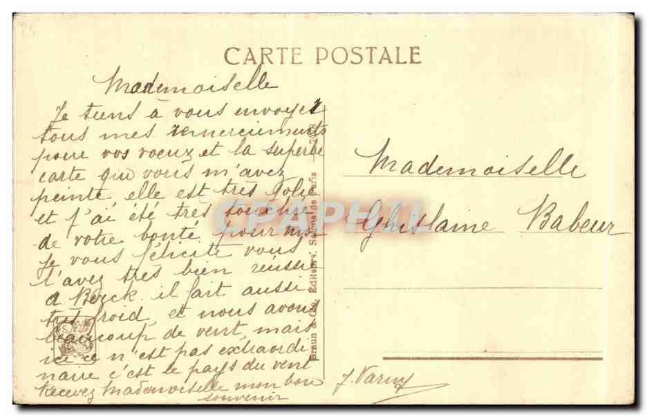CPA Fantaisie Vanneuse Folklore — Verso