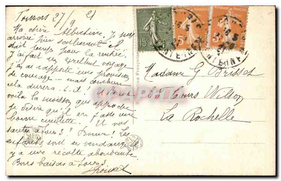 CPA Fantaisie Salon Dechin Consolation afflictorum — Verso