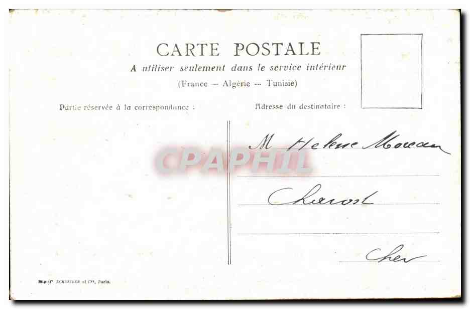 CPA Fantaisie Millet L'angelus Musee du Louvre Paris  — Verso