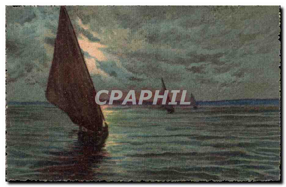 CPA Fantaisie Paysage de marine