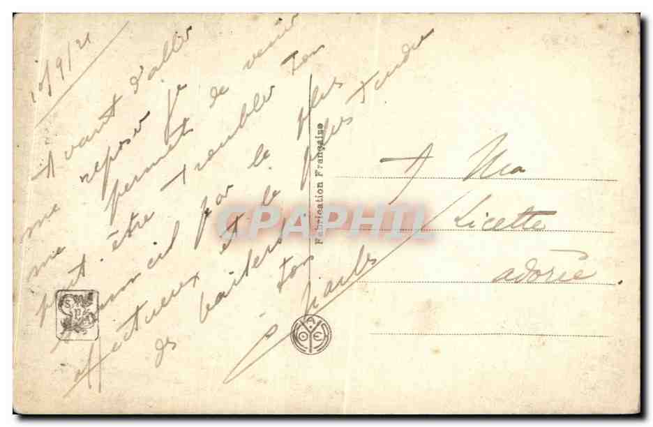 Une jeune coquine ! — Salon de l'École Française — A. E. BELLET — n° 1162 — A. Bollé, Paris — Verso