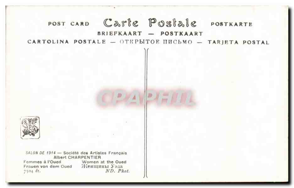CPA Fantaisie Charpentier Femmes a l'oued — Verso