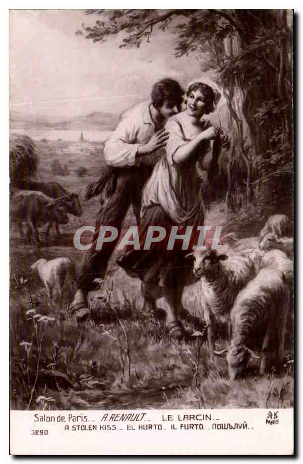 CPA Fantaisie Salon de Paris Renault Le larcin Mouton