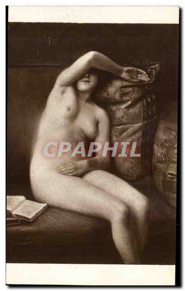 Female nude sitting — work of Lassitude — Paris Salon, Mahais-Milton