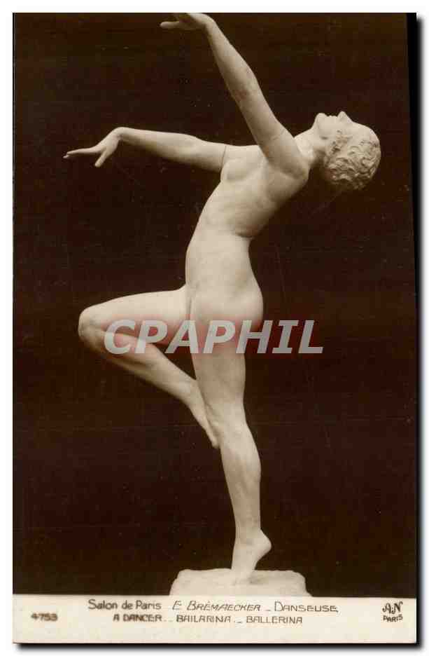 Ballerine nue — sculpture de E. Brémæcker — Salon de Paris