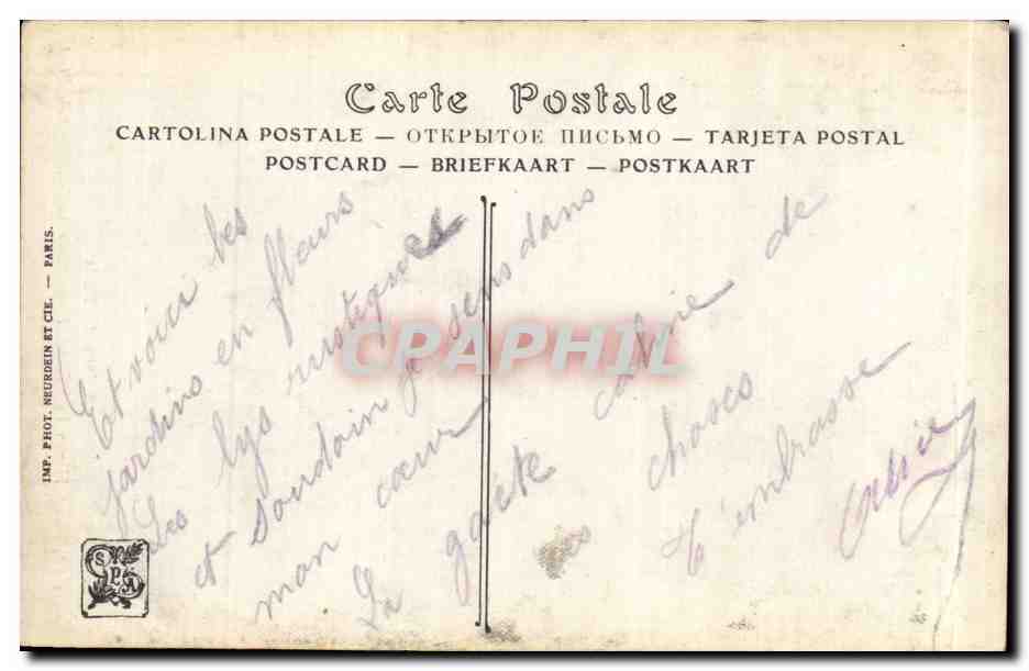 CPA Fantaisie Salons de Paris Henry Perrault Clair matin — Verso