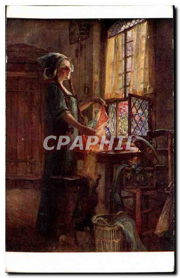 CPA Fantaisie Darien Les chiffons Femme