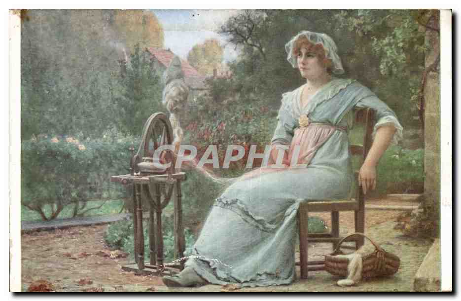 CPA Fantaisie Perrault Reveuse
