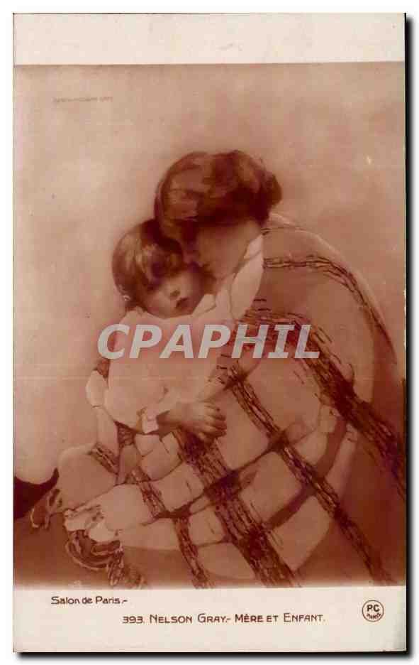 CPA Fantaisie Femme Salon de paris Nelson Gray Mere et enfant