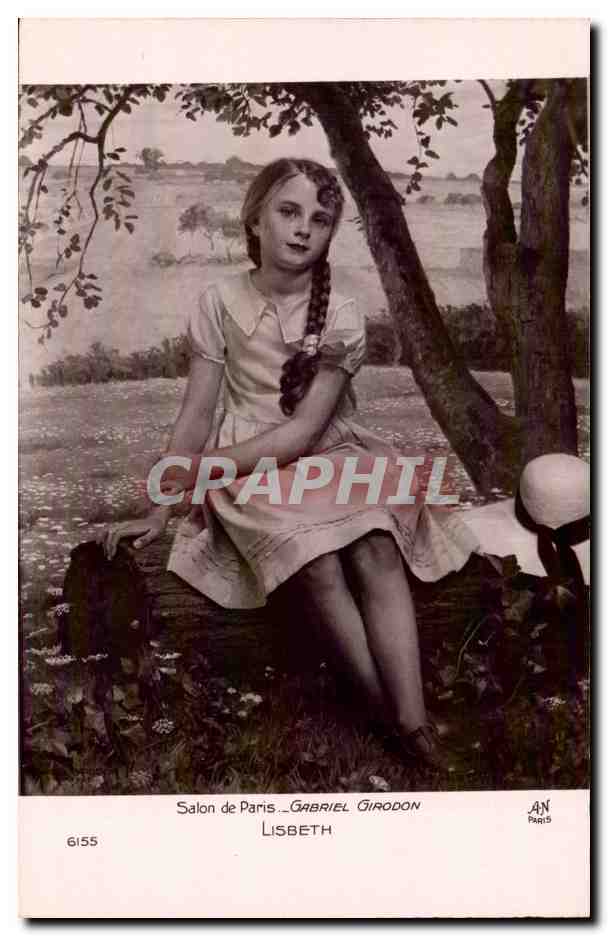 CPA Fantaisie Salon de Paris Girodon Lisbeth Enfant Fille