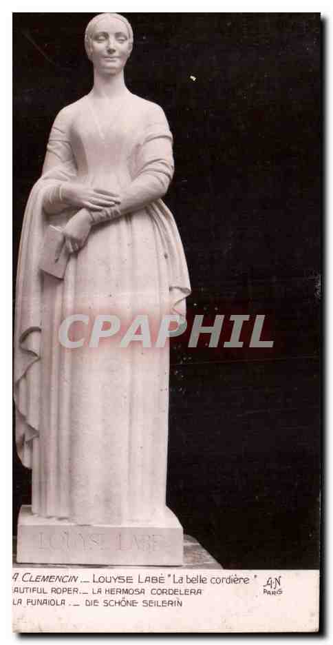 Statue de Louise Labé — La belle cordière — éditée par A.N. Paris