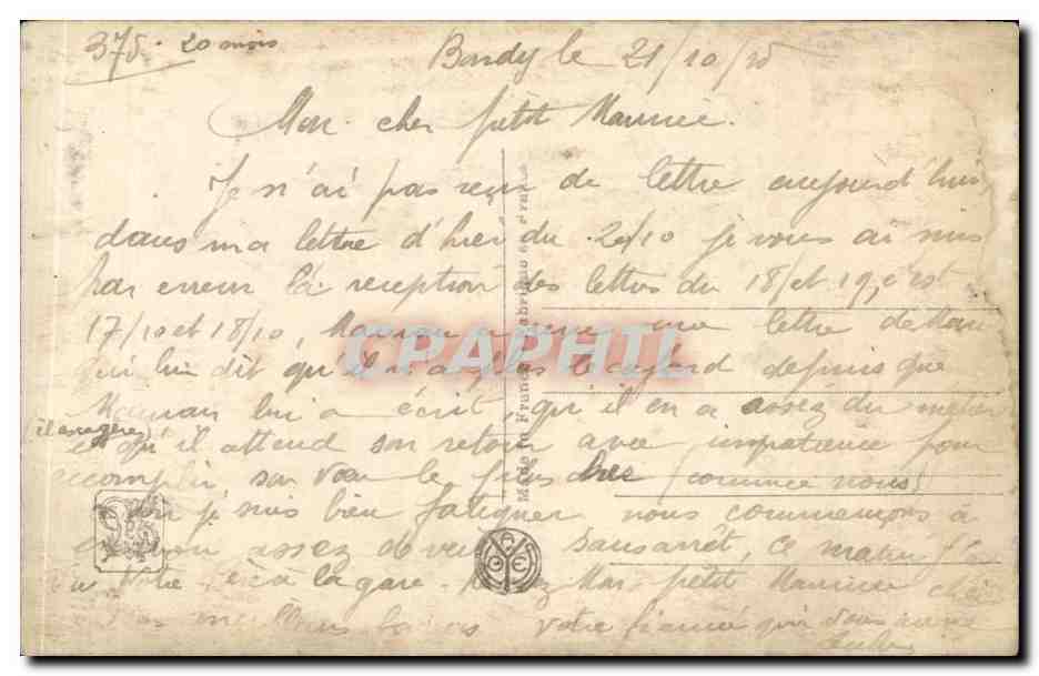 CPA Fantaisie Salon de Paris Rigolot Nuee d'aout — Verso