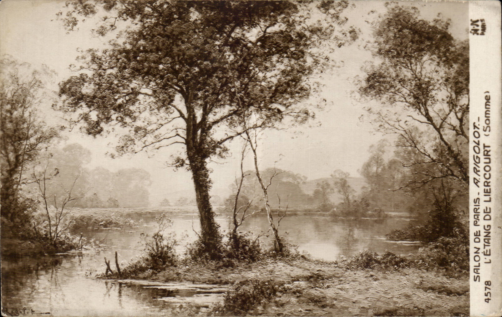 CPA Fantaisie Salon de Paris Rigolot L'etang de Liercourt