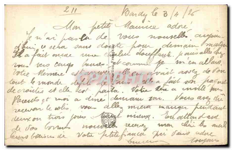 Bergères et Berger — F. Boucher — Musée du Louvre — N° 106 — Verso