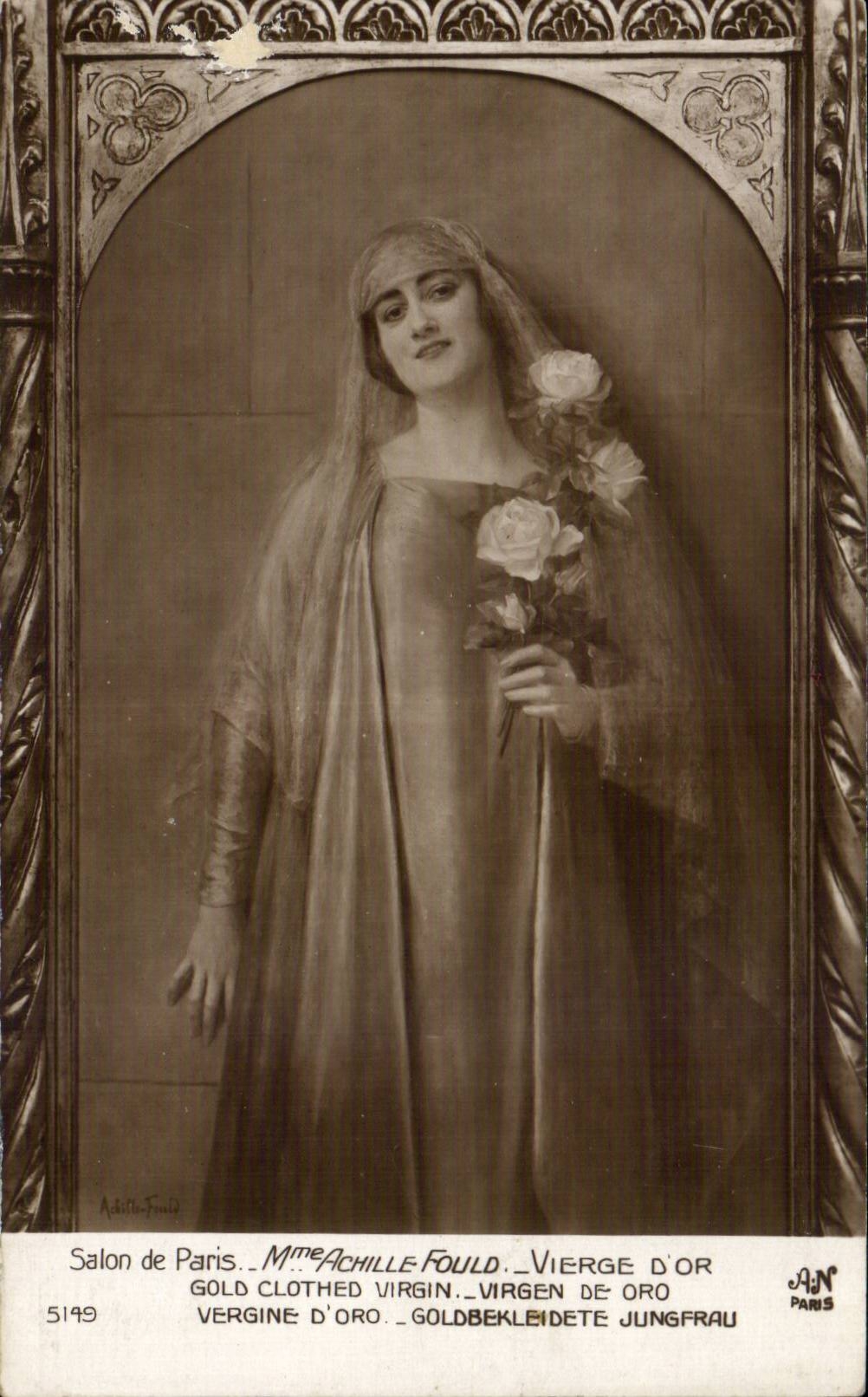 CPA Fantaisie Paris Salon Achille Fould Vierge d'or