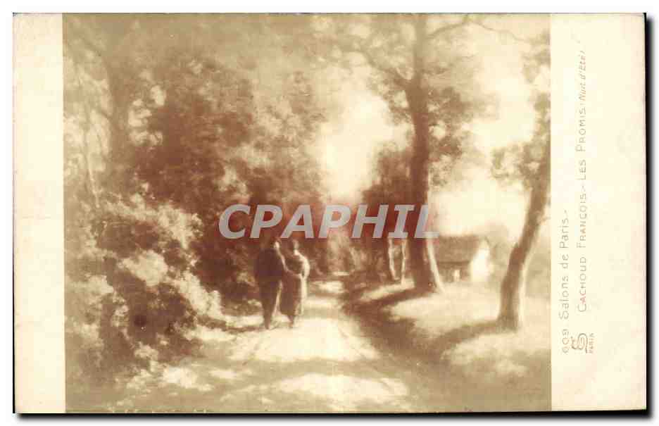 CPA Fantaisie Paris Salons Cachoud Francois Les promis (nuit d'ete)