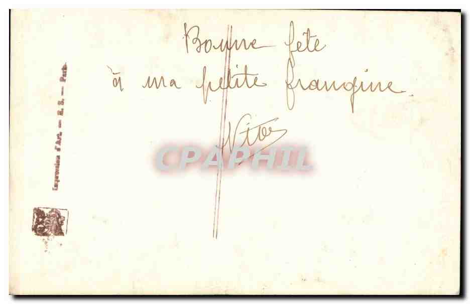 CPA Fantaisie Paris Salons Cachoud Francois Les promis (nuit d'ete) — Verso