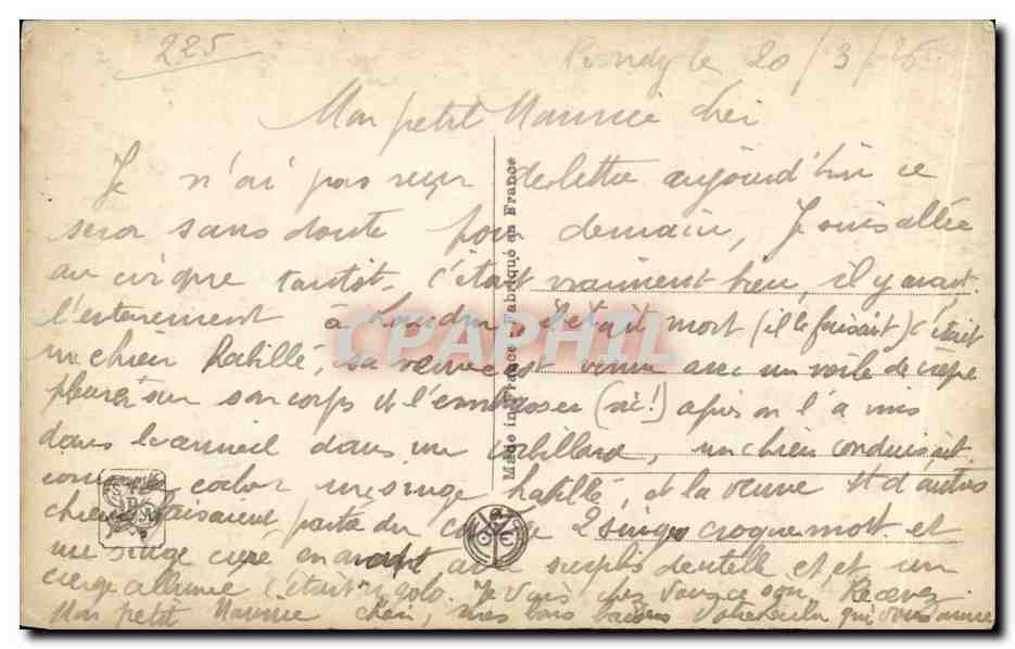CPA Fantaisie Paris Salon Beitz Jeune fille liseuse — Verso