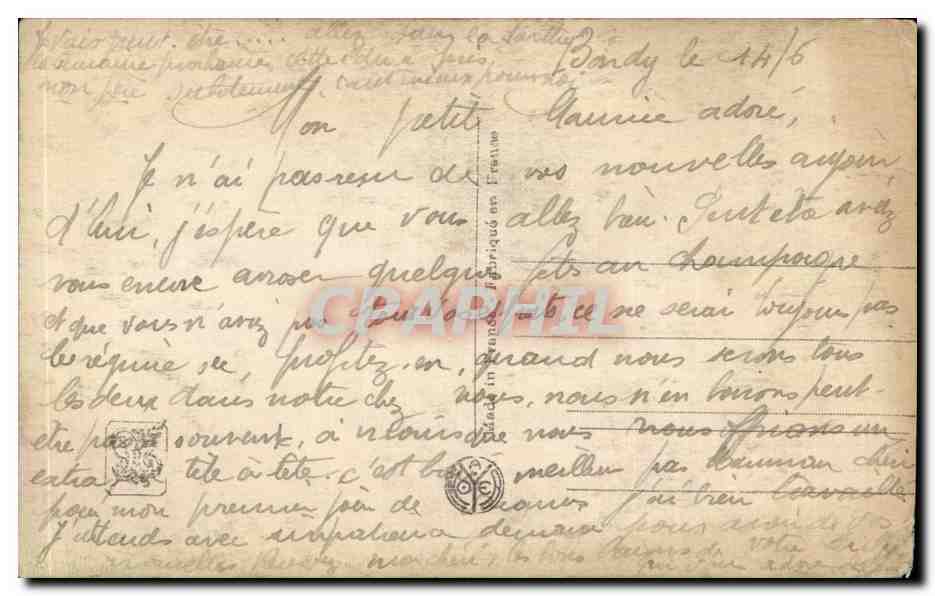 CPA Fantaisie Paris Salon Gelhay Prelude Piano — Verso