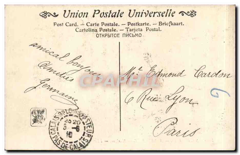 CPA Fantaisie Salon 1910 truchet Musique  — Rückseite