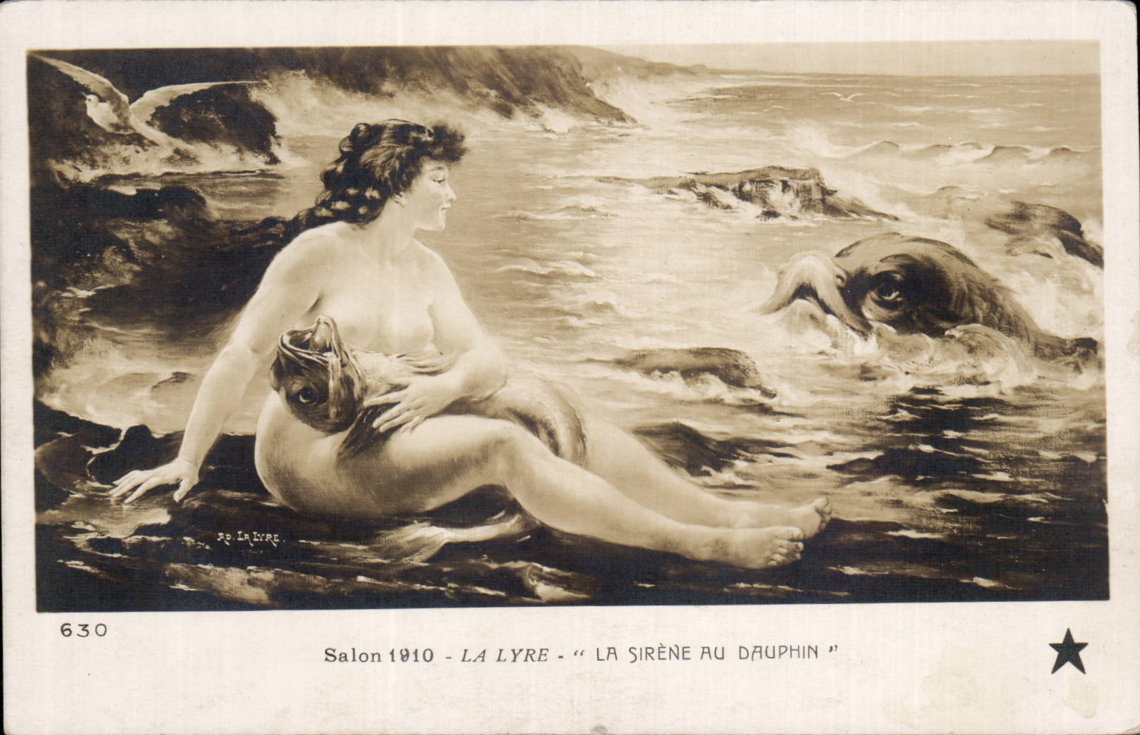 La Sirène au Dauphin — Salon 1910 — La Lyre — n° 630