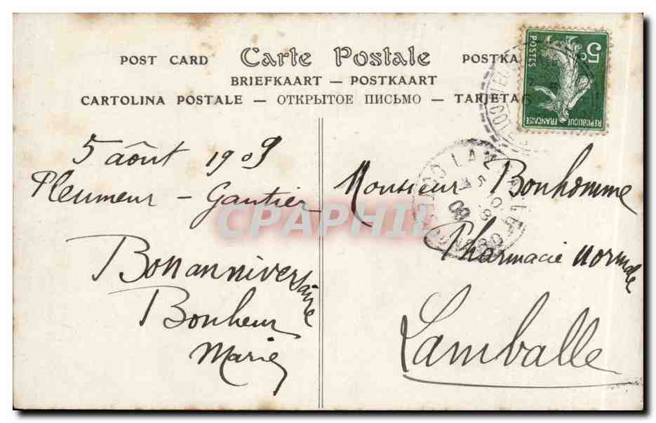 CPA Fantaisie Soir antique Osbert  — Verso