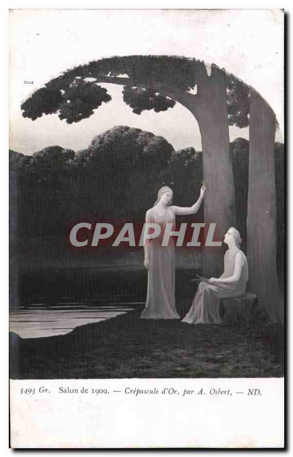 CPA Fantaisie Salon de 1909 Crepuscule d'or Osbert