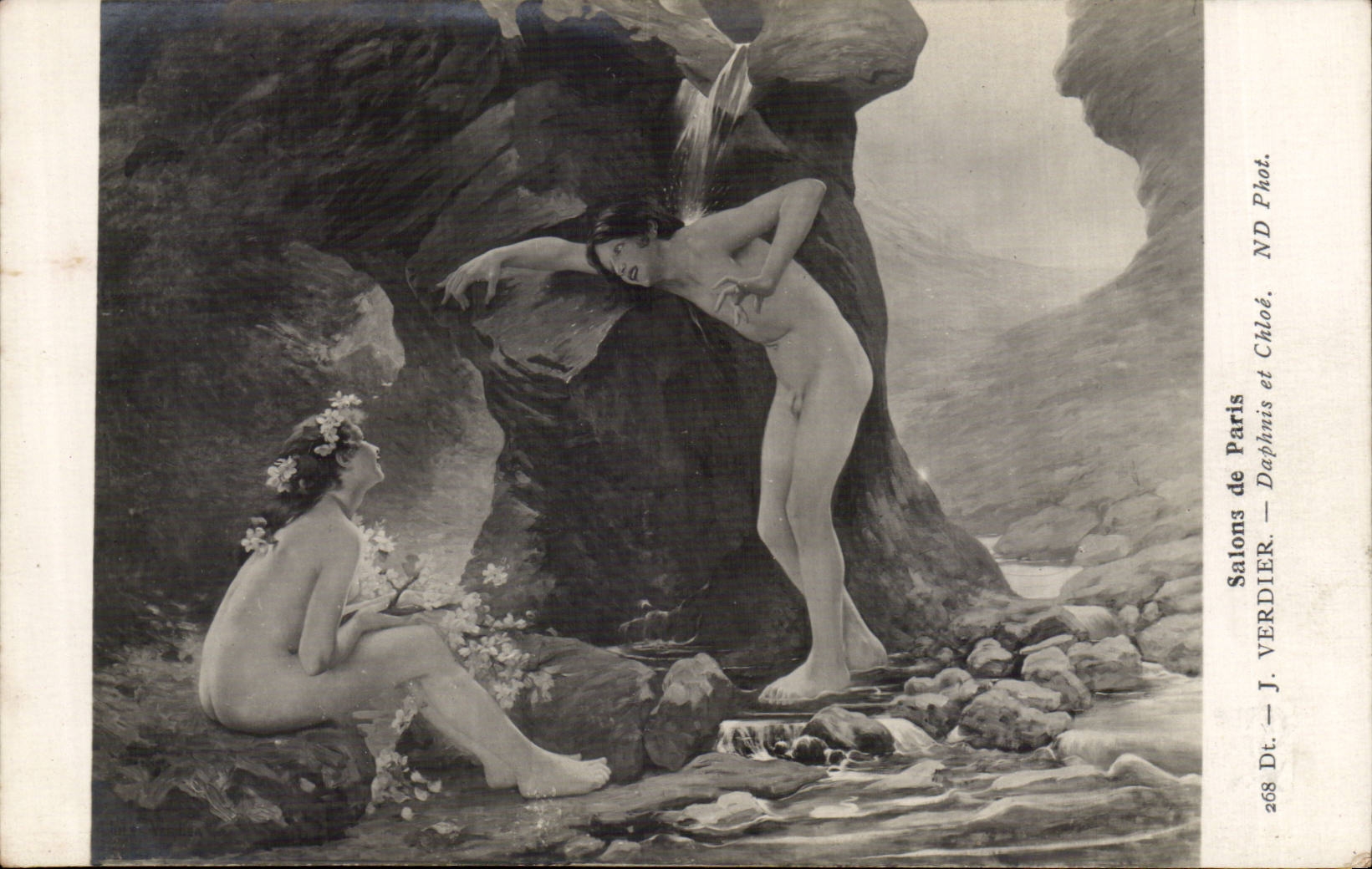 CPA Fantaisie Salons de Paris Verdier Daphnis et Chloe Femme nue erotique