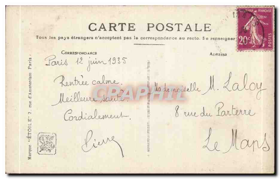 CPA Fantaisie Salon 1910 Maillard Barque de peche fuyant au vent — Back