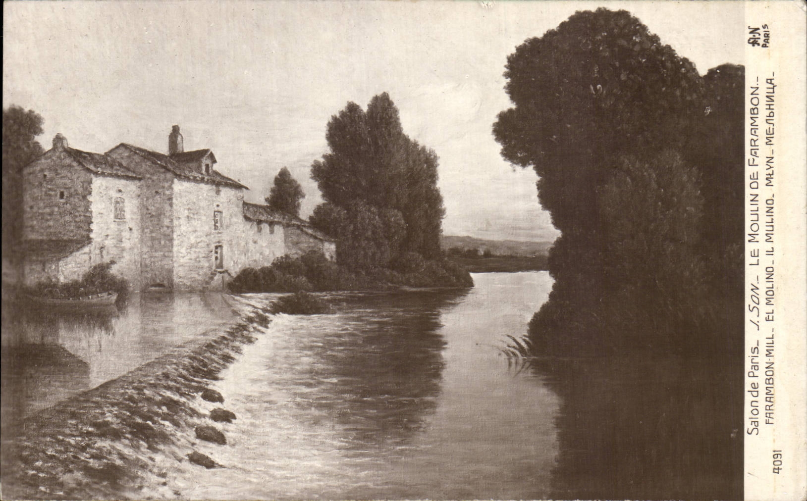 CPA Fantaisie Salon de Paris Le moulin de Farambon J Son 
